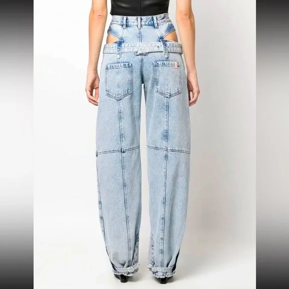 Women’s cutout waist jeans - Picture 3 of 4